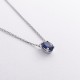 Срібне кольє з синтетичним сапфіром 8188р-HSPH