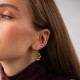 Золотые серьги "Пантеры" с фианитами с08925