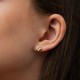Сережки - пусети "Конюшина" в червоному золоті с09621