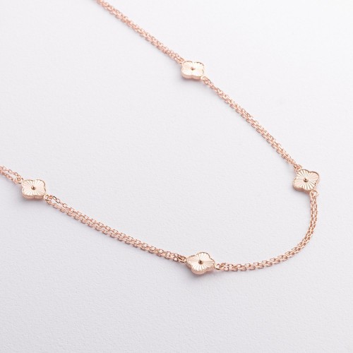 Золотое колье "Клевер" кол02660