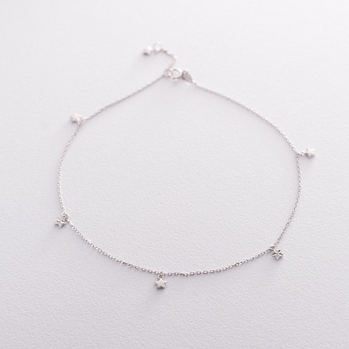 Золотий браслет на ногу "Зірки" б04216