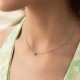Серебряное колье с фианитом 908-00971