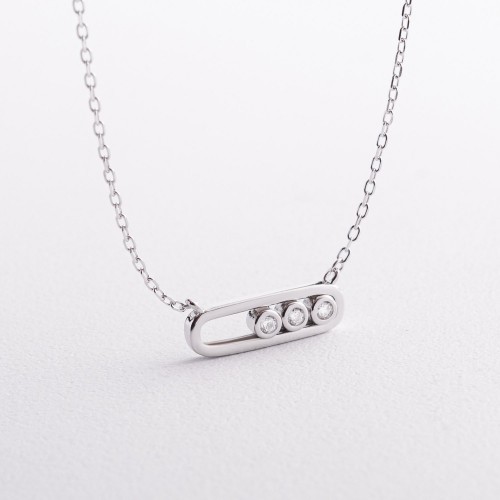 Серебряное колье "Daphne" с фианитами 181370