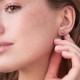 Сережки - пусети "Кульки" в білому золоті (6 мм) с07490