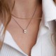Серебряное колье с буквой "С" 1105 С