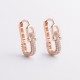 Серьги с фианитами (красное золото) с09594