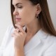 Сережки "Клевер" в червоному золоті (емаль) с06809