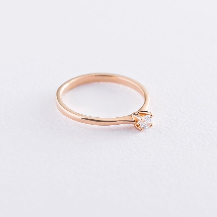Золотое помолвочное кольцо (циркон Swarovski) к06224