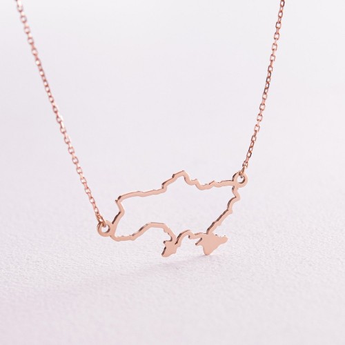 Кольє "Карта України" у червоному золоті 4034ч