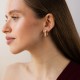 Серьги - кольца "Pauline" в красном золоте с09399