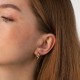 Сережки - кільця "Louise" у жовтому золоті с08951