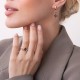 Серьги "Клевер" в красном золоте (фианиты) с07638