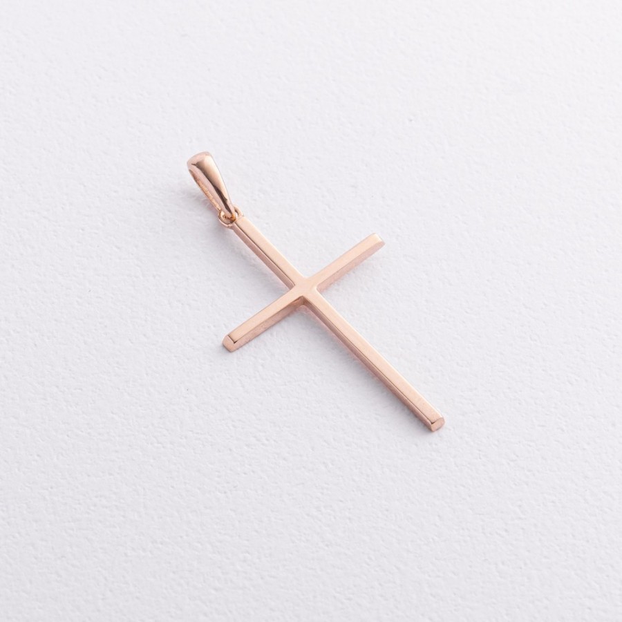 Золотой крестик без распятия п03122