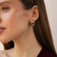 Сережки "Jessica" у жовтому золоті с09683