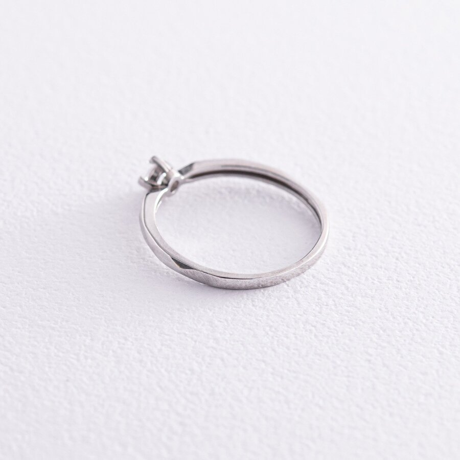 Помолвочное серебряное кольцо с фианитом 595