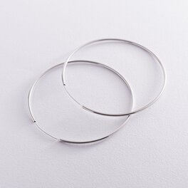 Сережки - кільця в сріблі (7.1 см) 122938