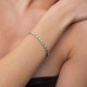 Срібний браслет з блакитними та жовтими фіанітами 890