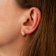 Серьги - кольца с фианитами (красное золото) с07983