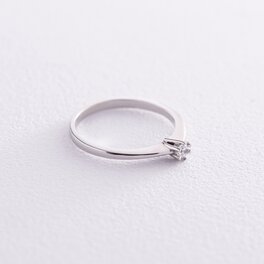 Помолвочное серебряное кольцо с фианитом 485