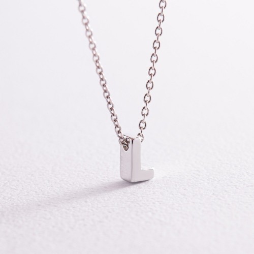 Серебряное колье с буквой "L" 1105 L