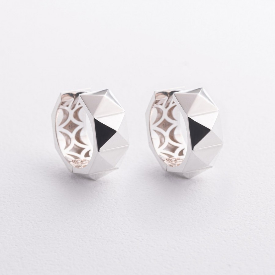 Сережки - кільця "Claire" у сріблі 123502