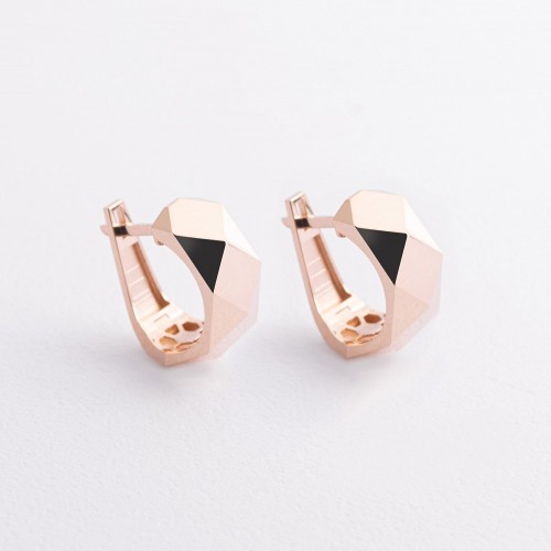 Золотые серьги на английской застежке с09577