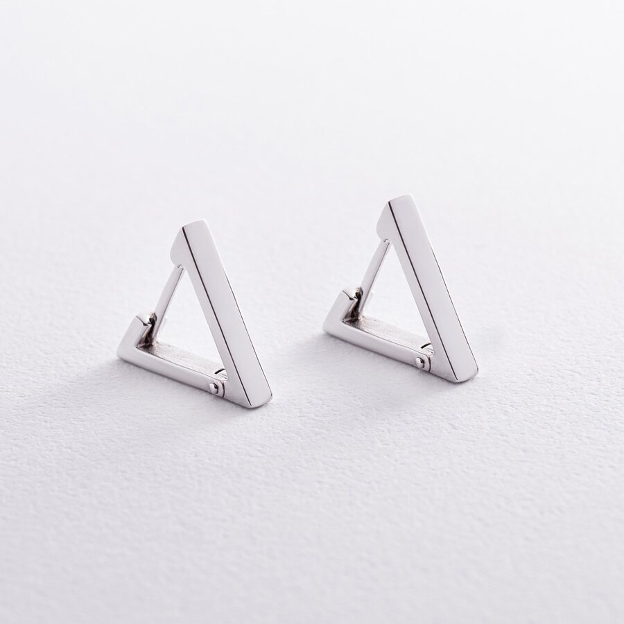 Срібні сережки "Трикут﻿ники" 902-01273