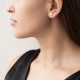 Сережки "Сердечки" в жовтому золоті з фіанітами с06804