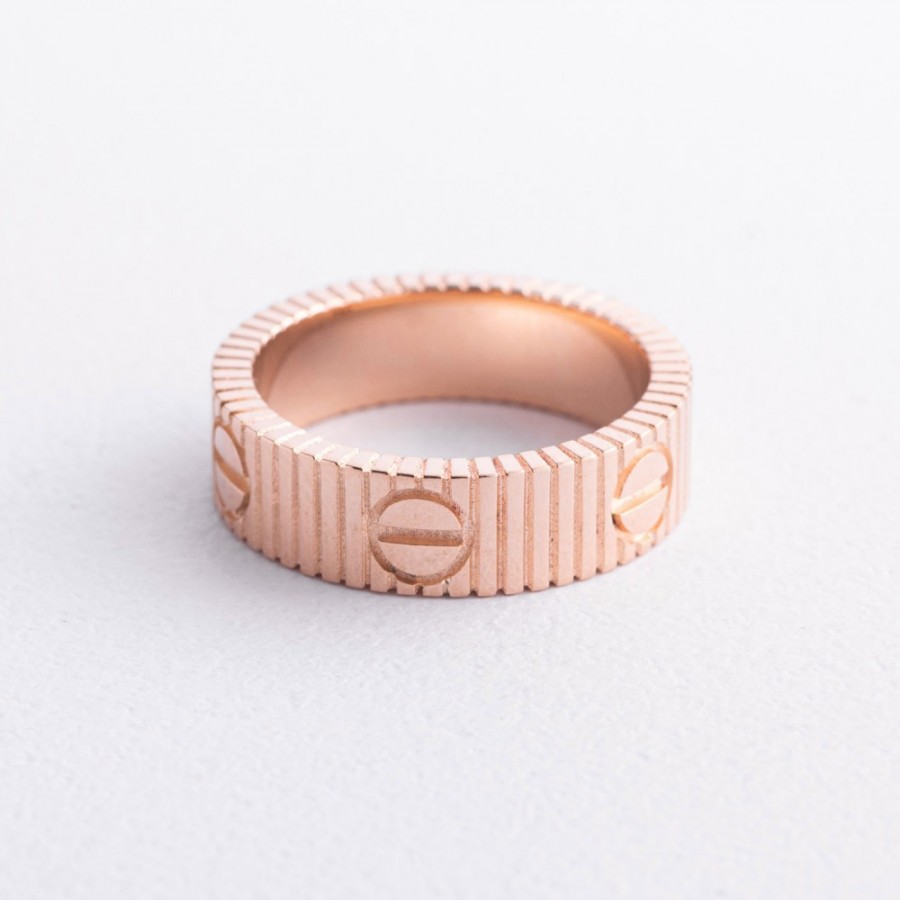 Каблучка "Love" у червоному золоті к08422