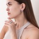 Срібні сережки з кварцом і фіанітами 2935/9р-QLB