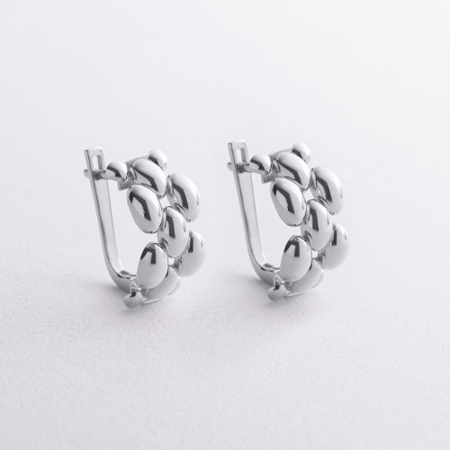 Сережки "Charlie" у білому золоті с09817