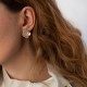 Серьги "Клевер" в желтом золоте (перламутр) с08295