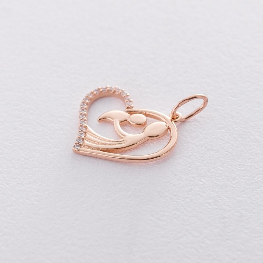 Золотой кулон "Мама и ребенок" п03304