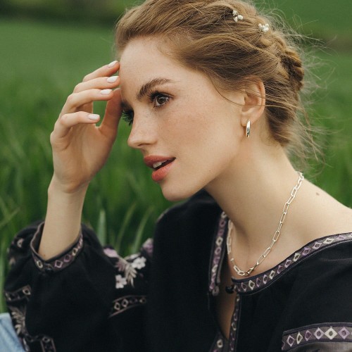 Серебряное колье "Аврора" 181196