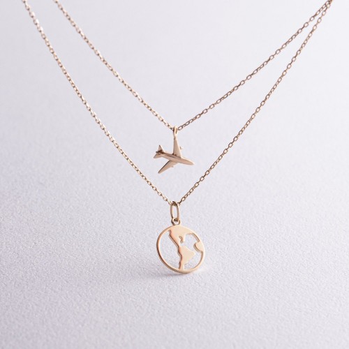 Кольє в жовтому золоті "Навколосвітня подорож" кол01685