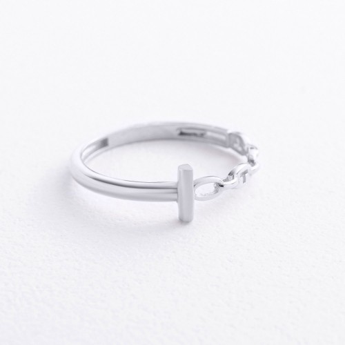 Каблучка "Lauren" у білому золоті к08497