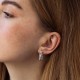 Сережки - кільця в білому золоті с08622