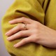 Каблучка "Ланцюжок" у жовтому золоті к08429