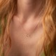 Колье "Сердечки" в красном золоте (фианит) кол01832