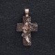 Золотой крест "Иисус Христом в терновом венце" п03900