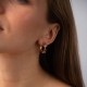 Сережки - кільця "Фантазія" в червоному золоті с09586