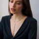 Золотое колье с крестиком (фианит) кол01483