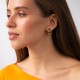 Сережки - кільця "Claire" у жовтому золоті с08949