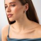 Серьги "Marie" в белом золоте (фианиты) с09421