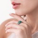 Серебряное кольцо с агатом, кварцом и фианитами 1370/1р-GRAGOG