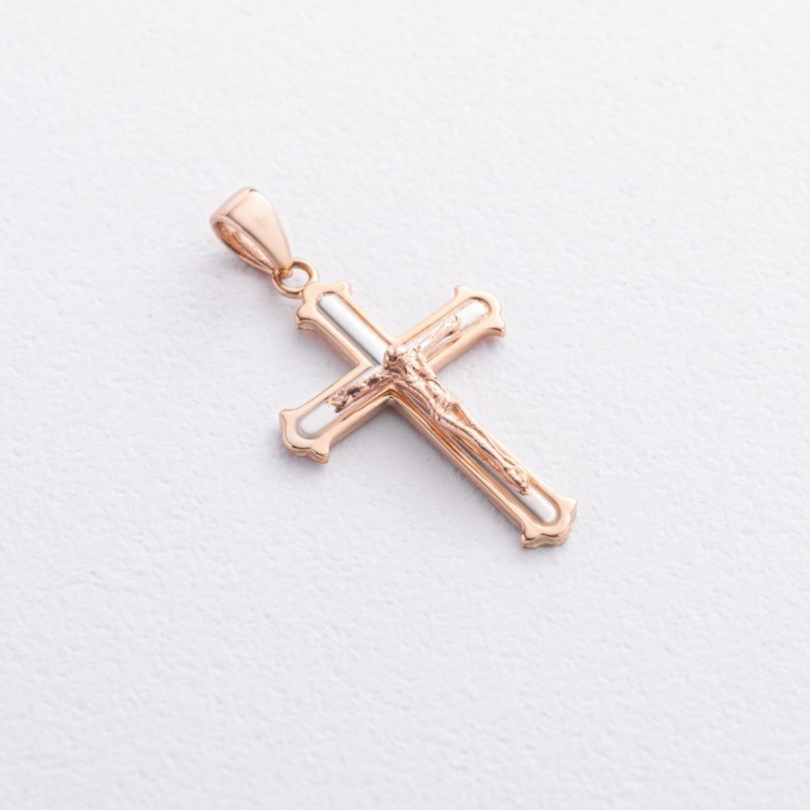 Золотий хрестик з розп'яттям п03728