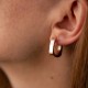 Сережки - кільця "Nora" у червоному золоті с09014