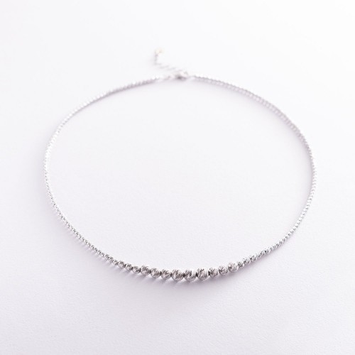 Серебряное колье "Шарики" 181073