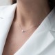 Колье "Сердечко" в белом золоте кол01828