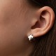 Сережки "Конюшина" в білому золоті с09750